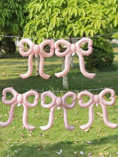 2/4 unidades Globos de lazo rosa mate - Globos de papel de aluminio perfectos para cumpleaños de mujeres y niñas, bodas, fiestas de compromiso, ceremonias de graduación, aniversarios, decoración del hogar y jardín, fondos de fiesta, decoración navideña, suministros para despedida de soltera