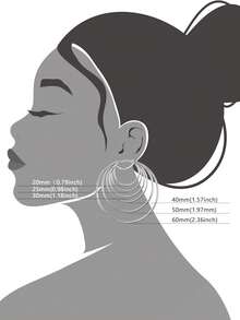 6 Pairs Clip On Hoop Earrings For Women Fake Hoop Earrings Spring Hoop Earrings Set For Non-Pierced Ears Jewelry 6 Sizes - Bạc (20/25/30/40/50/60mm) - Xem 7