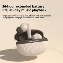 Monster无线蓝牙耳机，高品质降噪入耳式耳机，超长续航，运动耳塞，Monster中国包装 - 黑色 - 查看 2