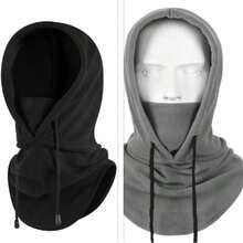 1pc Solid Color Fleece Warm Balaclava, Comfortable Breathable Windproof Face Mask For Autumn/Winter - Multicolor - View 12