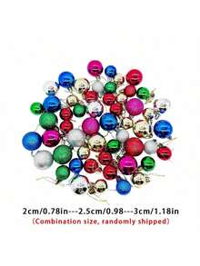 50PCS Christmas Electroplated Matte Decorative Balls, Christmas Tree Decoration Pendants, Decorations For Holiday And Party Scenes, Small Balls To Add Festive Atmosphere, Multiple Colors Randomly Shipped Home Decor Christmas Decorations Room Decor Winter