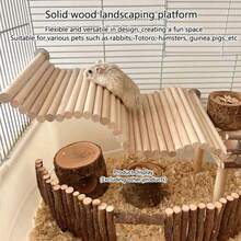 Landscaping Platform, Solid Wood Platform, Hamster Pet Chew Toy, Wooden Stepping Board, Jumping Platform, Jumping Board, Parrot Perch, Small Pet Supplies, Parrot Toys, Natural Wood Jumping Board, Perch Stand
