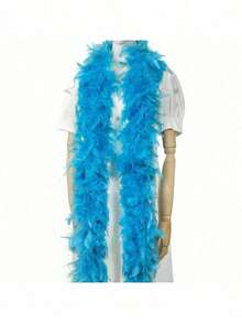 1pc Man-Made Colorful Feather Boas 6.6ft Feather Boa For Women For Dancing Wedding Party Christmas,Stage Decoration Holiday Party Headwear Accessories Clothing Accessories, ,Scarf Decoration, Suitable For Birthday Party, Christmas, Horse Racing, Tea Party, New Year's Eve, Concert And Home Decor, Dance Wedding, Stage Performance, Carnival Costume And Accessories, Party Supplies,Ideal Choice For Gifts