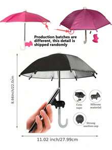 Mini Outdoor Phone Parasol With Universal Suction Cup Holder, Outdoor Anti-Glare Parasol, Polyester Fiber, Rain And Sun Protection, Universal Adjustable Anti-Glare Outdoor Phone Holder, Suitable For Mobile Phones, Kindles, Pads, Smartphones Umbrella For Women Umbrella Rainproof Windproof
