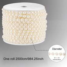 Faux Pearl Strands, Craft Bead Strands, Wedding Ceremony Party Decorations, For Christmas Tree Flowers And Handmade DIY Ornaments