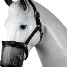 Durable Mesh Nose Cover, Horse Fly Mask, Protects Against Flies, Insects And Dust - Black - View 6