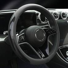 Universelle Kunstleder Lenkradabdeckung mit Innenkreis - rutschfest, langanhaltend, leicht zu reinigen, universelle Passform für die meisten Fahrzeuge (38cm), Autoradabdeckung, strapazierfähiges Material, angenehmer Griff, Autozubehör