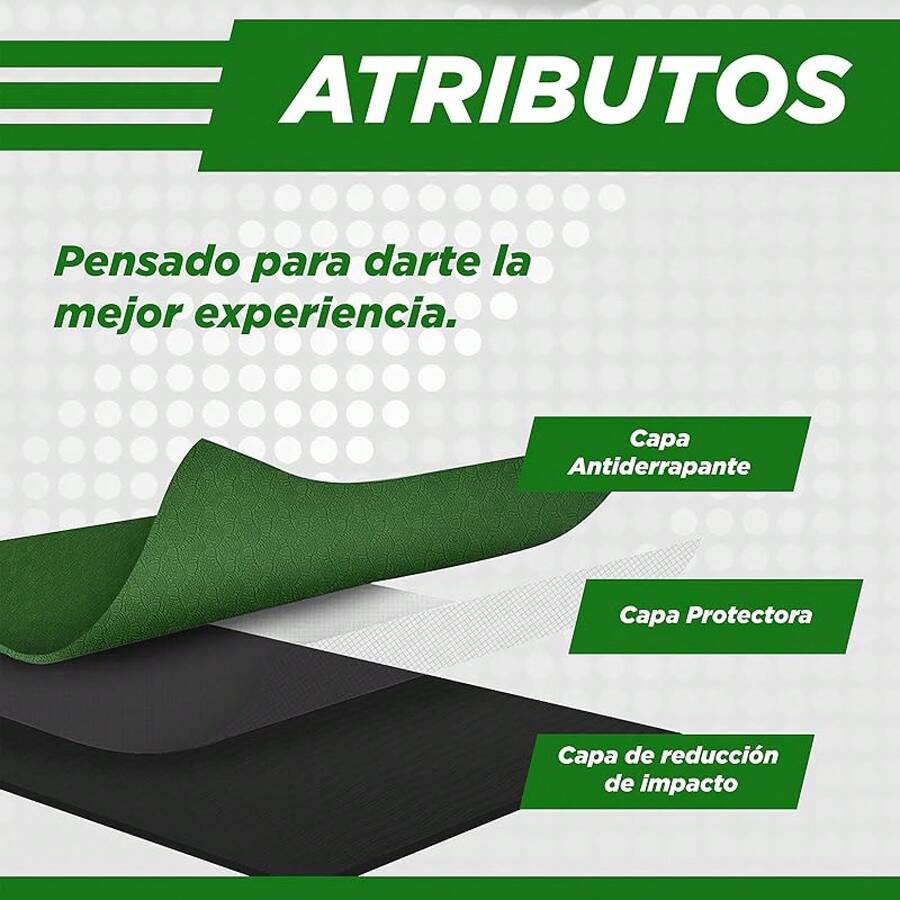 Tapete Antideslizante Yoga 6mm con lineas de alineación |   Esterilla antiderrapante de alta calidad de TPE para yoguis, pilates, entrenamiento en casa, funcional y estiramientos con líneas de Guía - verde - Ver 1