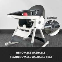 Multi-Functional Dining Chair, Adjustable Children's Dining Chair Home Portable Dining Table Rocking Chair - 灰色 - 查看 7