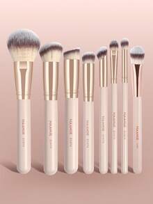 MAANGE 5支/6支/8支装面部化妆刷套装，3支化妆刷+2个三角粉扑，粉底刷，遮瑕刷，柔软刷毛，适合化妆工具，旅行装，圣诞礼物，化妆刷套装，化妆刷套装，化妆刷组合，化妆刷套装，全套化妆工具，化妆刷套装，化妆刷礼盒