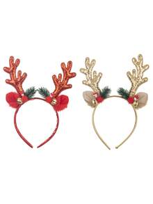 Christmas Reindeer Antler Headband With Cute Animal Elements - Festive Holiday Hair Accessory, Plastic, Non-Feather, Fashion Dress-Up Hair Band, Ideal For Gifts - Single Pack, Adorable Glitter Antler & Bow Headband For Girls - Perfect Christmas Gift From Grandma To Granddaughter, Mom To Daughter, Fall, Hair Accessories Women, Hair Tools, Hair Stuff, Stuff, Beauty Accessories, Gifts, Travel, Gifts For Women, Hair Stuff, Stocking Stuffers