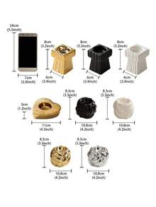 1pc Ceramic Christmas Candlestick, Candle Holder, Suitable For Gifts, Parties, Holidays, Home, Hotel, Restaurant Decor