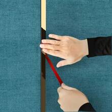 1 rollo de tira decorativa autoadhesiva de acero inoxidable, pegatina de pared de acero inoxidable con tira decorativa plana, tira decorativa autoadhesiva para techo y pared para decoración de sala de estar