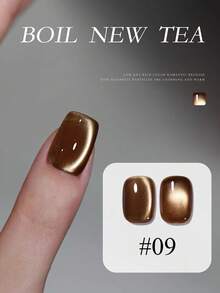 MISS SHAKA 10ml Autumn Moon Night Cat Eye Gel Nail Polish Nail Art Nail Salon Special For Autumn And Winter Black Clever Amber Brown Glass Bead Nail Gel Nail Supplies Christmas Nails