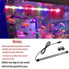 水下魚缸燈 LED 水族燈條 彩色魚缸燈 RGB 魚缸燈，附水族缸吸盤罩，適用於小型魚缸、大型魚缸、圓形魚缸、方形魚缸，8-24 英吋魚缸 - 彩色 - 查看 13
