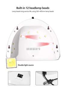 LULAA 17pcs Gel Nail Polish Set: Gel Polish, Soak Off Base Coat, No Wipe Top Coat, UV/LED Lamp, Nail File, Nail Tips, Crystal Nail File, Nail Brush - Salon Quality Manicure At Home, Great Gift For Her