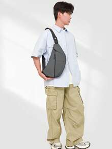 Rucsac multifuncțional, geantă de piept pentru bărbați, geantă casual cu curea de piept, antifurt, geantă crossbody cu un umăr la modă nouă