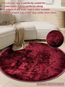 1 pieza Alfombra nueva de tela de terciopelo para sala de estar/dormitorio, de color burdeos brillante y esponjosa, de estilo nórdico de moda lujoso y suave, decorativa para interiores, con sensación cómoda para los pies, que crea una atmósfera acogedora en el hogar, adecuada para la decoración de Halloween y fiestas, fácil de cuidar, aplicable para todas las estaciones - Burdeos - Ver 14