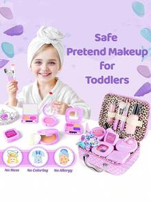 Girls Toys Pretend Makeup, Makeup Set Mermaid Handbag, Toddler Makeup Set Pretend Play Makeup Toys, Gift Toys For Girls Aged 3 4 5 6+,Not Real Makeup