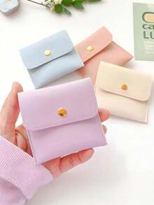 20/1 Pack Faux Leather Jewelry Pouches, Size 3.15*3.15 Inches, Snap Closure Fabric Jewelry Storage Bags - Luxury Gift Bags, Suitable For Earrings, Necklaces, Bracelets And Rings - Perfect For Organizing And Storing Accessories, Square Velvet Bags With Snap, Velvet Jewelry Bags, Fabric Gift Bags, Candy Gift Necklace Bracelet Packaging Jewelry Beads Valentine's Day Gift - Multicolor - View 2