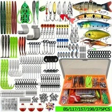 107-Piece Fishing Tackle Set With Spinners, Jigging Bait, Jigging Tips, Sinkers, Hooks, And Storage Case - Colorful Freshwater And Saltwater Combo Pack With Split Rings And Scented Lures - Perfect Starter Kit For Bass, Pike, Trout, And Walleye Fishing, Includes Tackle Box Equipment Including Pike Lures, Diving Lures, Saltwater Bait, And Small Game Baits - DIY套裝 - 查看 3