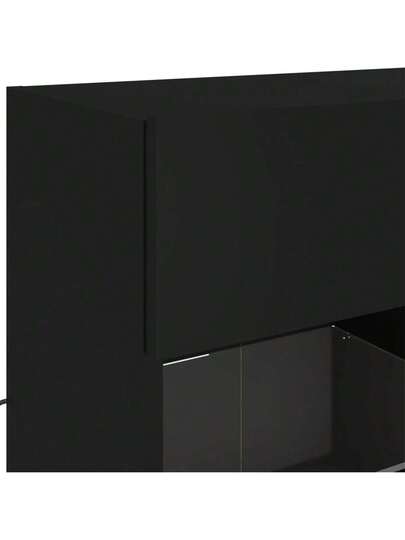 VidaXL TV Wand Unit LED Lighting 78.5x30x60.5 Cm Zwart view 11