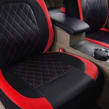 Funda Universal Para Asiento De Accesorios Autos 9pzs - Rojo - Ver 2