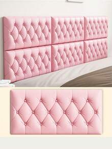 1 Pc/6 Pcs 35cm*70cm 3D Embossed Foam Wallpaper With Imitation Leather Grain, Soft And Textured(Thickness 0.4cm/0.16in), Self-Adhesive Foam Wall Sticker, Reusable And Cuttable, Bedroom Decorative Background, Soundproof And Thickened Wall Covering, Bedside Soft Package, Waterproof, Moisture-Proof, Dust-Proof And Collision-Proof Sticker