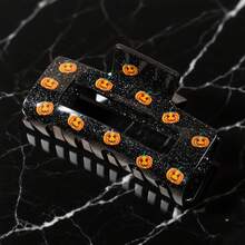 1pc Halloween Black Square Hollow Pumpkin Hair Claw Clip, Minimalist Pumpkin Hair Clip,Fall,Hair,Hair Accessories,Hair Accessories For Women,Travel,Hair Accessories,Accessories Women,Hair Accessory,Hair Accessories Women,Hair Tools,Hair Stuff,Stuff,Beauty Accessories,Gifts,Travel,Gifts For Women,Hair Stuff,Stocking Stuffers