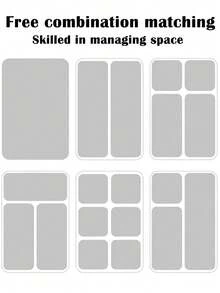 9/6/5/4 piezas de caja de almacenamiento de plástico blanco, juego de cajones de almacenamiento, bandeja de almacenamiento de cajón multifuncional para baño y tocador, caja de almacenamiento de cosméticos, dormitorio, herramientas pequeñas de cocina y oficina