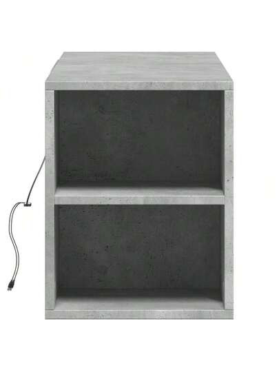 VidaXL TV Wand Unit LED Lighting 135x31x39.5 Cm Concrete Grijs view 7