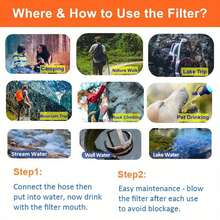 2/3/4pcs Portable Outdoor Water Filter Personal Water Filtration Straw Emergency Survival Gear Water Purifier For Camping Hiking Climbing Backpacking, Water Purifier Survival Gear, Ideal Gift For Family And Friends