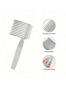 1支混合渐变色梳子，专业男士理发梳，家用/沙龙/专业渐变色工具，男士渐变色梳子，专业男士发型设计工具 - 彩色 - 查看 8