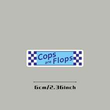 Send It Sticker - "Cops Are Flops" Funny Car Decal, Glossy Vinyl, Asymmetrical Shape, Self-Adhesive, Single Use, Front Bumper Sticker, Humorous Auto Decal|Bold Text Design|Matte Finish
