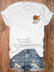 Halloween, Double sided printed women's T-shirt, themed as a place of spiritual freedom, 220G pure cotton women's T-shirt "BOO" is suitable for autumn dressing and seasonal activities, and is suitable for going out to parties on the streets - Blanco - Ver 2