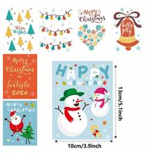 8/18pcs Festive Christmas Wine Bottle Labels - Merry Christmas! - Holiday Decoration Stickers, No Electricity Needed, Featherless Paper Material For Event & Family Party Decor, Christmas Table Decorations, Perfect For Holiday Parties