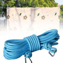 5/10/15m Heavy Duty Clothes Line Extra Strong Washing Line Braided Rope Long Strong Washing Line Rope Heavy Duty Premium Tough Clothes Laundry Dryer - Blue - View 1