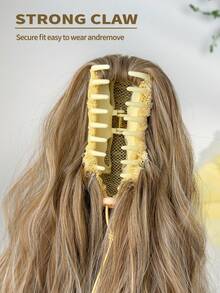 26 Inch Long Water Wave Heat Resistant Synthetic Ponytail, Daily Use Wig Hair Scrunchie For Women - Multicolor - View 11