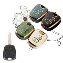 1 pezzo Custodia protettiva in TPU per chiave telecomando auto, adatta per Peugeot 307/206/207, Citroen C2/Picasso, protezione morbida e durevole in TPU, regalo ideale - Multicolore - Visualizzare 2