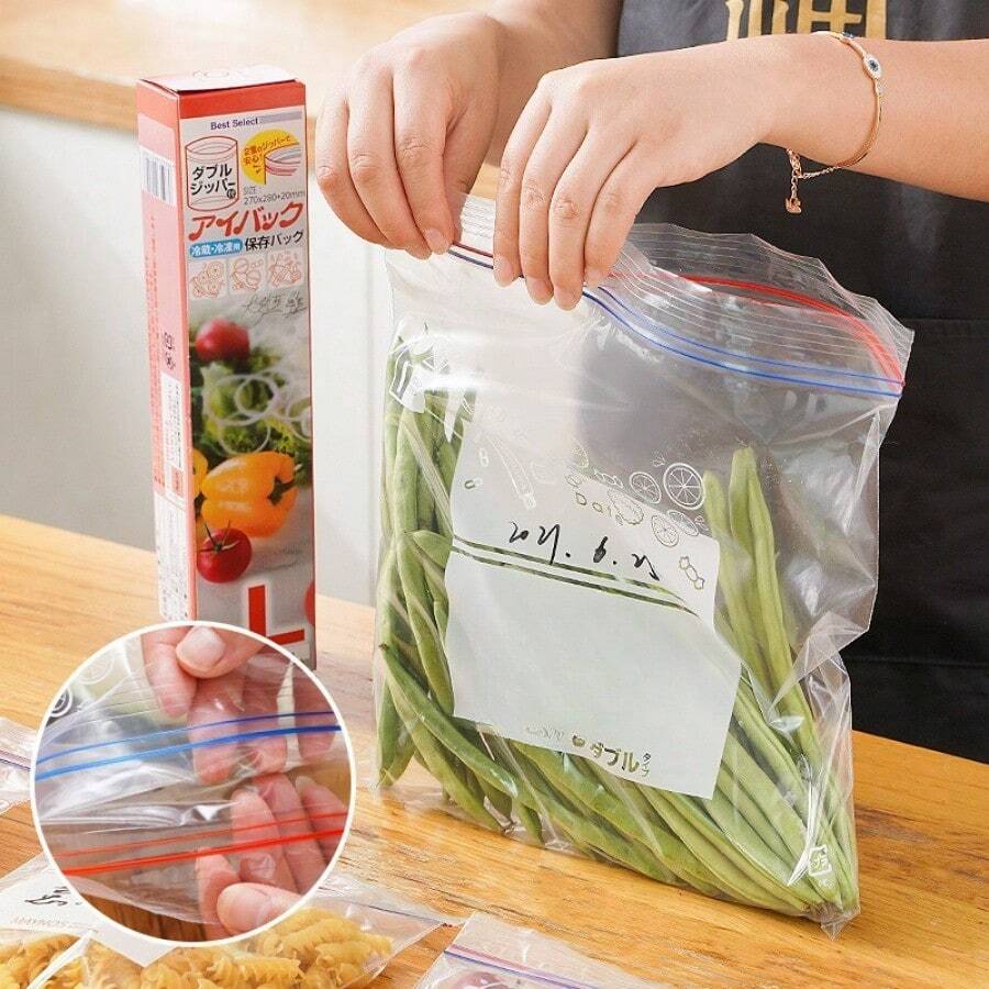 20/60/100pcs ( Pack) | Transparent Minimalist Style | Families/Meal Preppers | Thickened+Airtight+Freezer-Friendly | Clear Food Storage Bags (Ziplock) | Home-Size (Fridge/Freezer/Meal Prep)