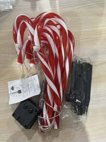 1 Christmas Candy Cane Light, Snowflake/Star Unique Candy Cane Light, Outdoor Camping Christmas Decorative Rattan Light, Lawn, Patio, Garden Christmas Tree Indoor And Outdoor Decor, Christmas Garden, (1 Set Of 5/10 Canes) Toys, Birthday Decorations! Wedding Decorations, Ambient Lights! - Suitable For Camping, Home Decoration, Outdoor Decoration