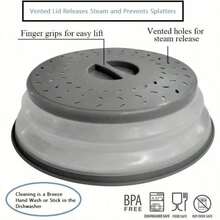 2 In 1 Microwave Oven Splash Guard, Food Cover, Collapsible Splash Guard, Food Dust And Mosquito Cover, Can Be Used As A Filter Bowl For Washing Fruits And Vegetables, Ventilated Bowl Cover, Heat-Resistant, Food Strainer Kitchen Gadgets Vegetable Strainer Fruits And Vegetables Cleaning - 彩色 - 查看 7