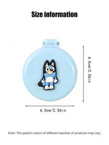 Bluey مرآة هواء وسادة قابلة للطي من مادة الراتنج ABS، هدية حفلة، مرآة سفر مطوية بتصميم كيوت كوكو وراستي مافن