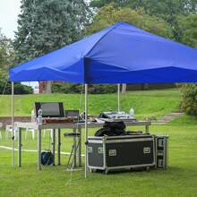 Cubierta superior de la carpa 3x3M Four Cornered Oxford Fabric Canopy Top, Toldo de recambio para gazebo de dos pisos para patio y jardín Recambio de parasol duradero - Instalación fácil y rápida - Azul - Ver 7