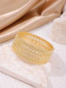 Juego de joyería de lujo para mujer - Collar, aretes, pulsera, conjunto de 3 piezas, joyería de moda de novia marroquí, regalo para fiesta de boda, día de San Valentín, accesorios