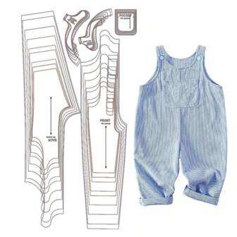 Skyler Overalls 9 Size(6M - 10Y)Sewing Patterns For Children, 1:1 Scale Children Garment Sewing Patterns,Sewing Beginner's Set,Clothing Prototype Sewing Patterns, Perfect Sewing Templates For Tailoring And Fashion Design – The Gift For Sewing Enthusiasts