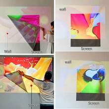 HUASHIJIE Supports 4K Projector Screen, 60/72/80/84/100/120/150 Inch Movie Projector Screen 16:9 Foldable And Portable Anti-Crease Indoor Outdoor Projection Double Sided Video Projector Screen For Home, Party, Office, Classroom Back To School - Daytime High-definition Anti-light Projection Screen - View 5