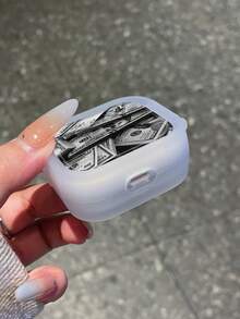 1 Stück dickwandiges UV-bedrucktes Dollar-Kopfhörertasche, kompatibel mit Apple Bluetooth-Kopfhörern, klare transparente Abdeckung - Transparent - Übersicht 10