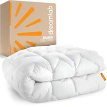 Dreamlab Cubre Colchon de Microfibra Extra Relleno de Microfibras recubiertas en Gel Hipoalergenico Certificado Oekotex100 Tamaño Queen 150cm x 190cm - Blanco - Ver 2