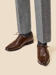 Men's Oxfords Dress Shoes For Bussiness  Wedding Classic & Formal Valentine's Day & Father's Day Gifts  Coffee Brown Shoes - 咖啡棕 - 查看 6